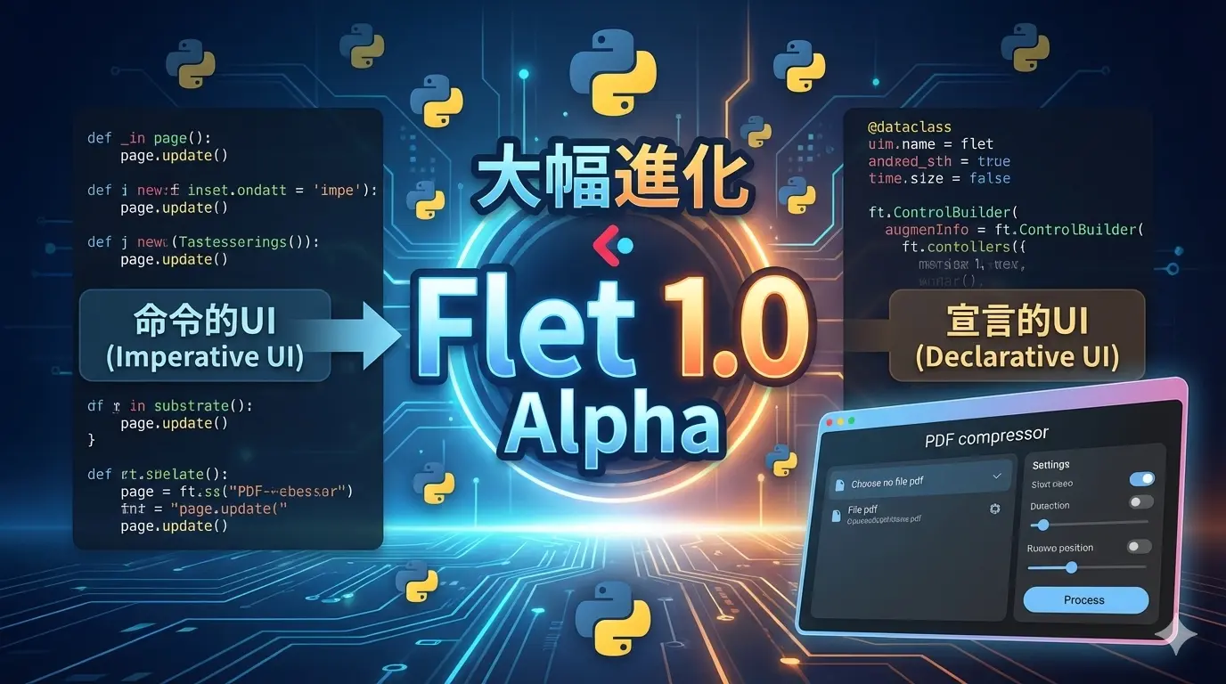 Flet1.0での大幅進化に向けて簡単アプリを作成して予習してみる