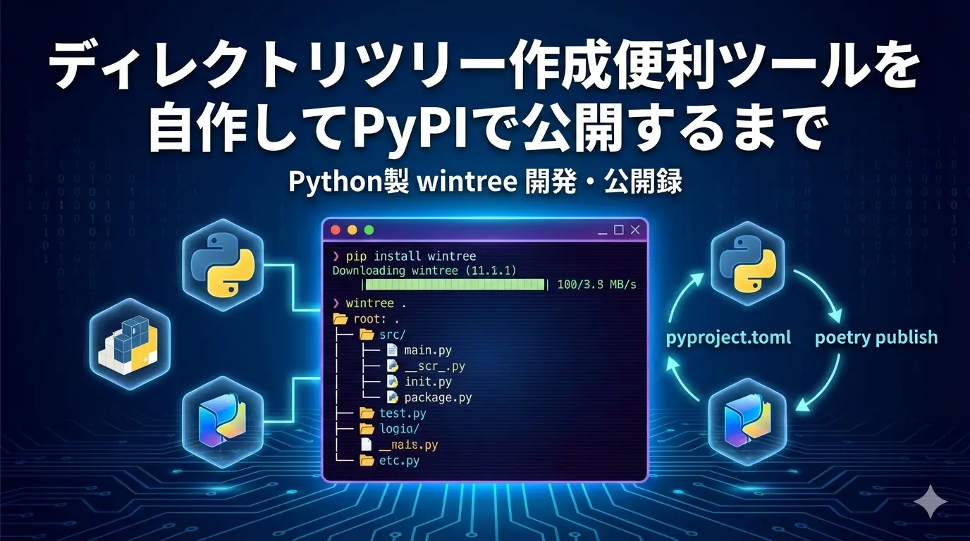 ディレクトリツリー作成便利ツールを作成してPyPIで公開するまで